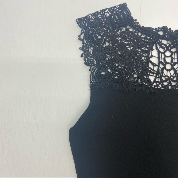 Eclipse Fit & Flare Black Lace Sleeveless Dress S - Picture 7 of 12